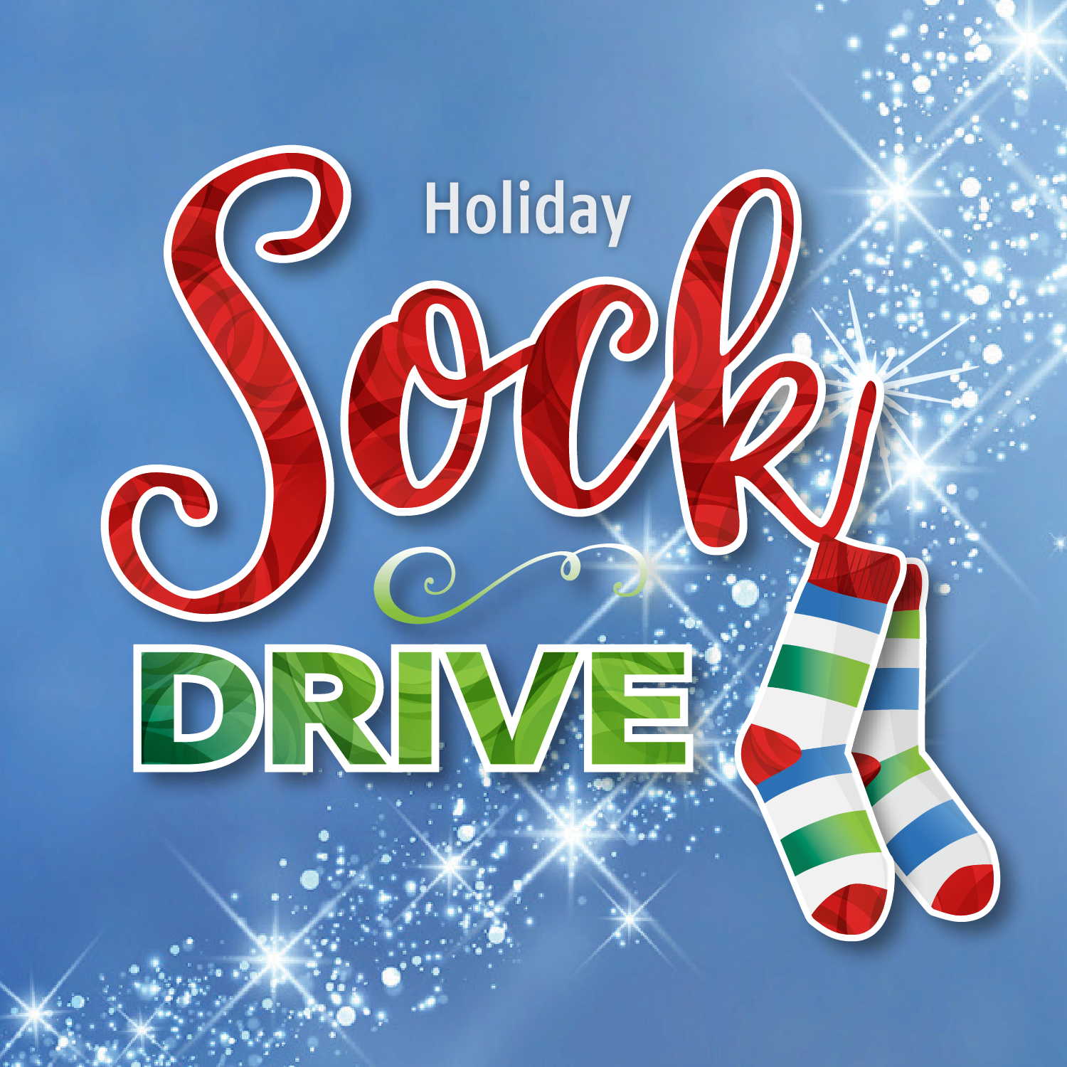 Holiday sock drive logo