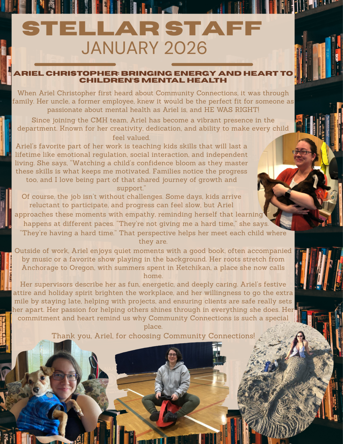 Stellar Staff January – Ariel Christopher – Community Connections